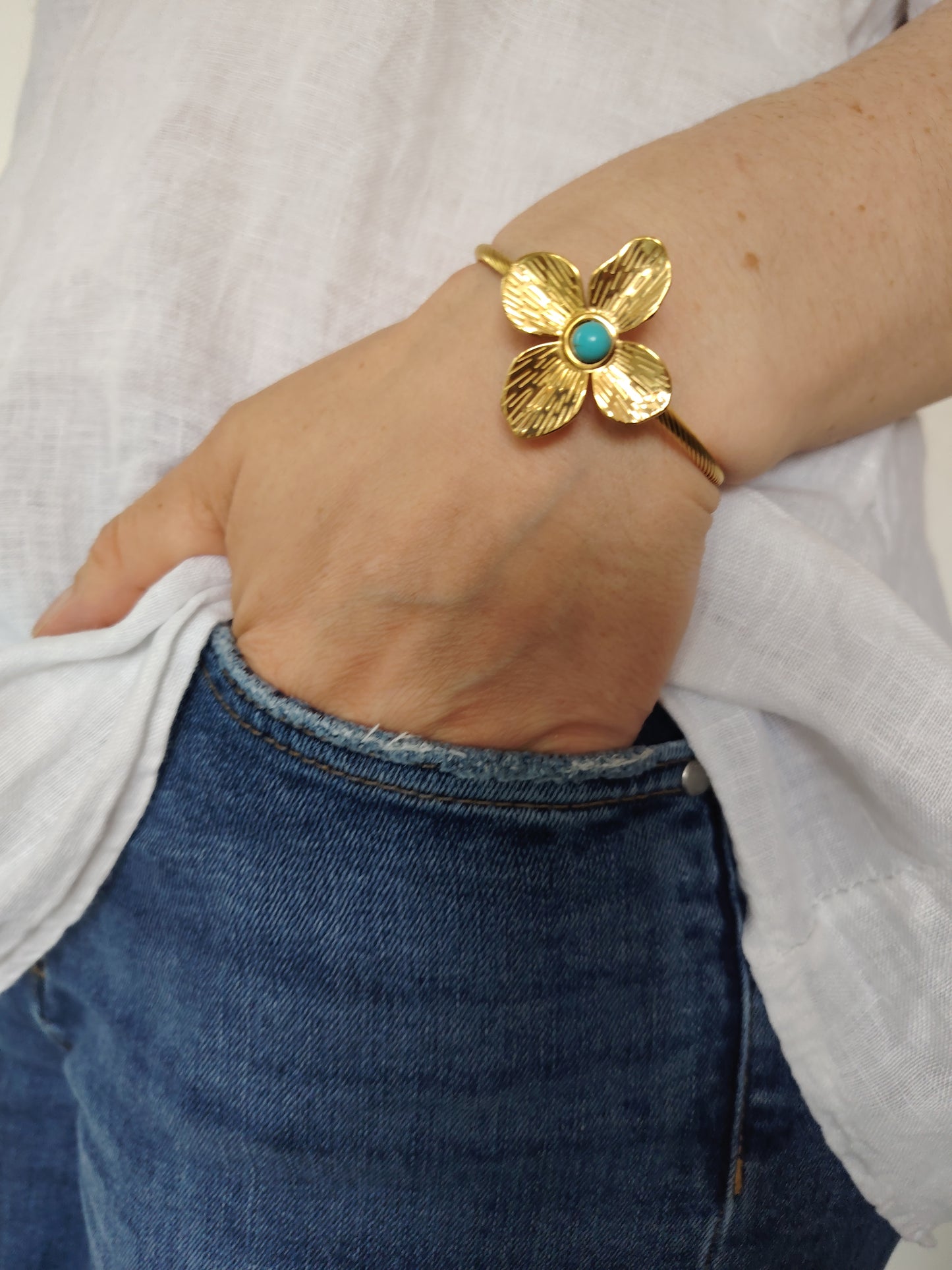 Bracelet Fleur Azur