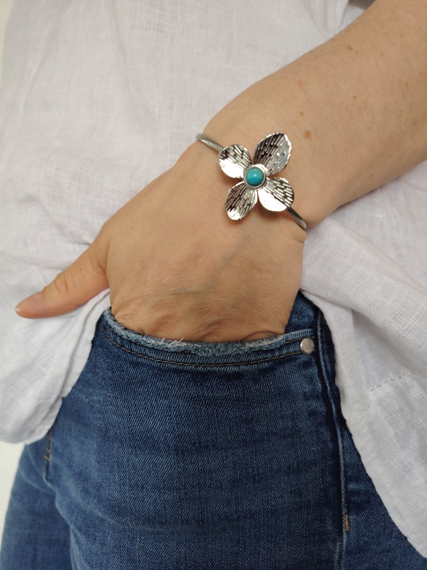 Bracelet Fleur Azur