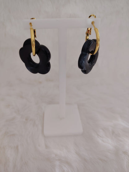 Boucle Résine en Fleur