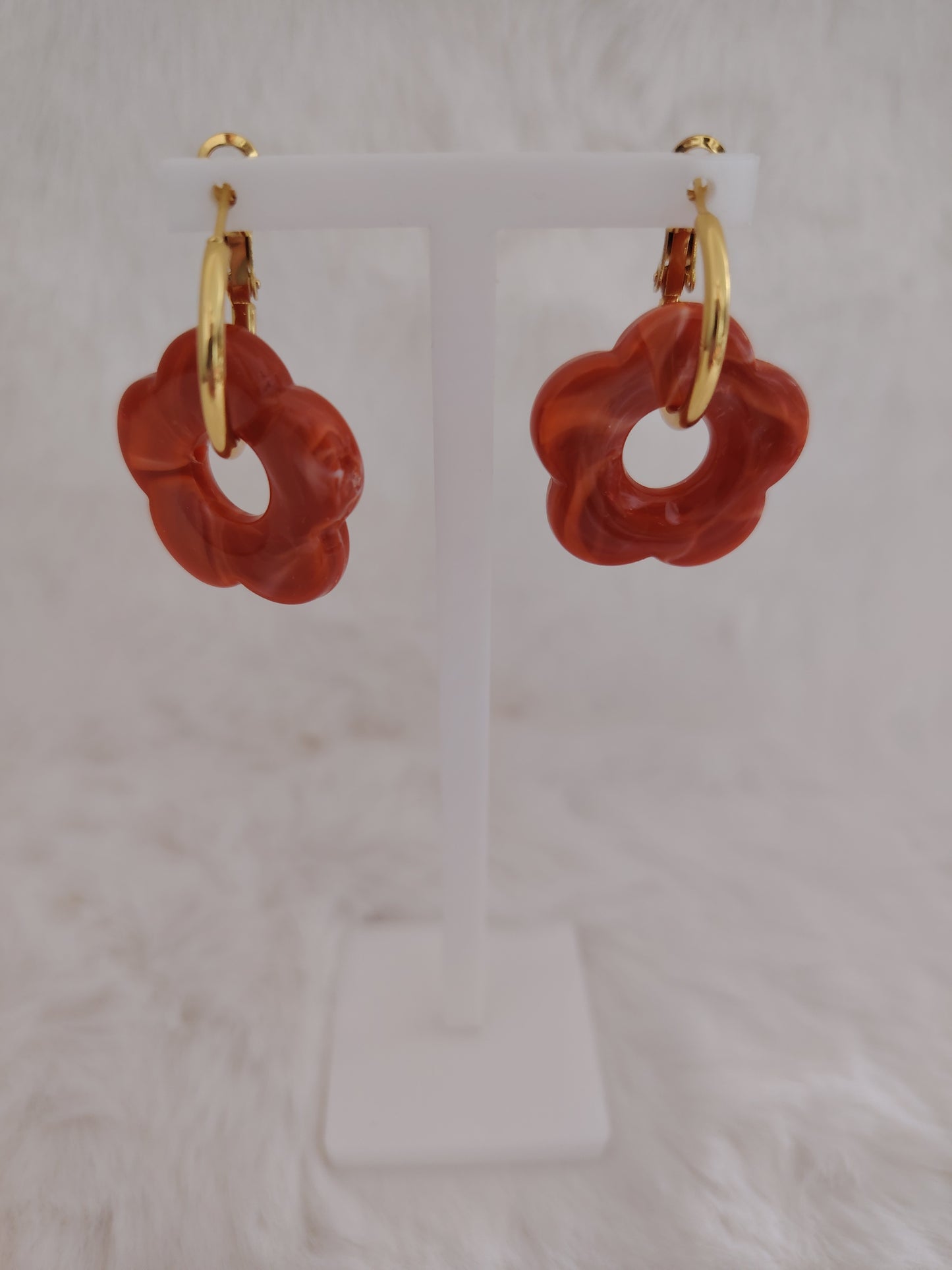 Boucle Résine en Fleur