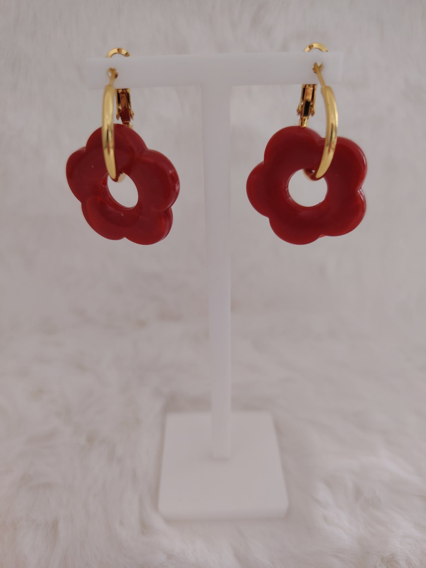 Boucle Résine en Fleur