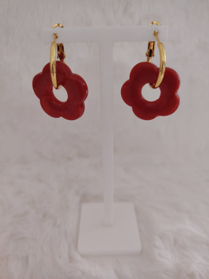 Boucle Résine en Fleur