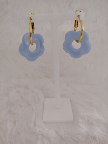 Boucle Résine en Fleur