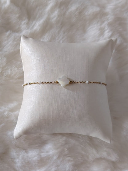 Bracelet Trefle Nacré