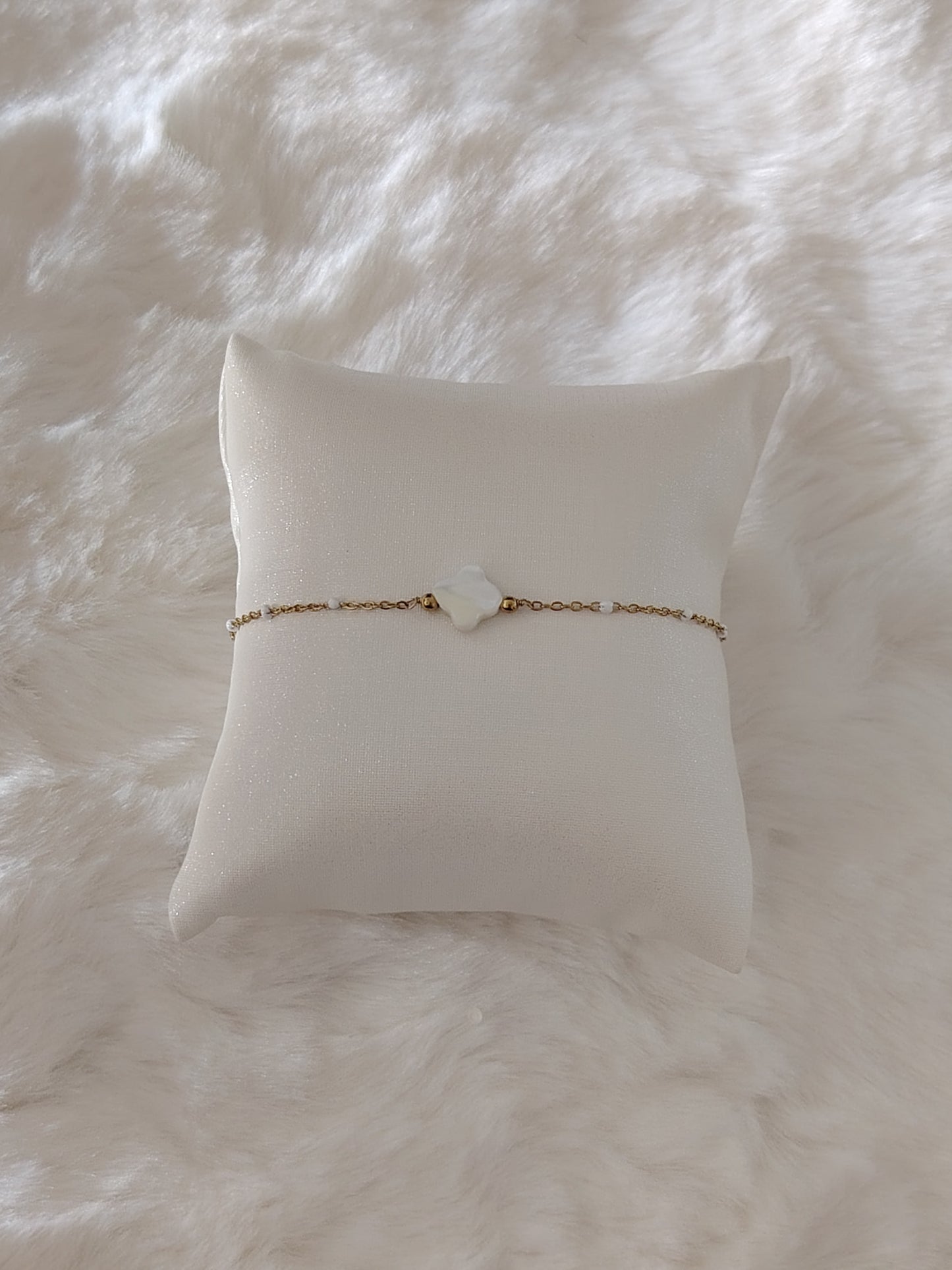 Bracelet Trefle Nacré