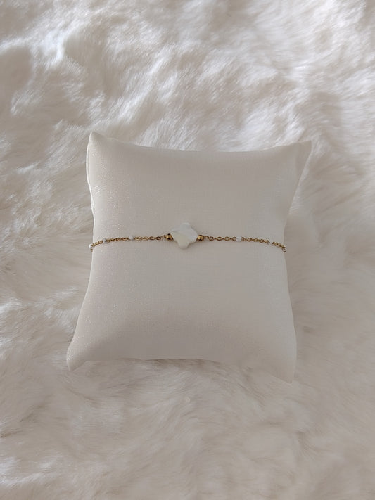 Bracelet Trefle Nacré